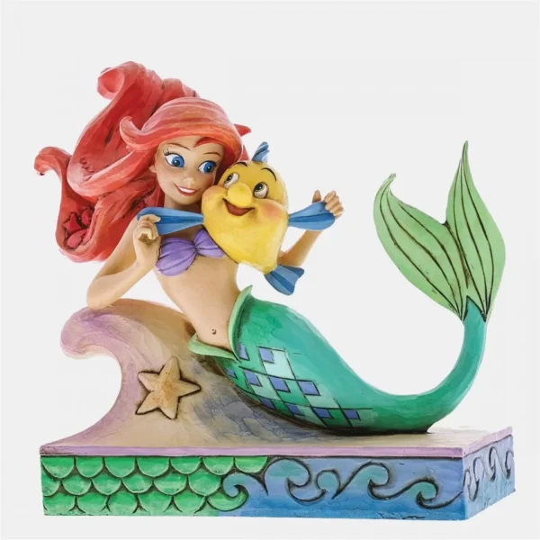 Ariel avec Polochon figurine Disney Traditions - La Petite Sirène