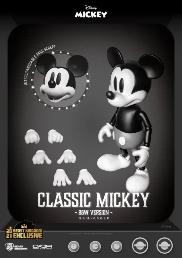Mickey figurine version B&W Dynamic Action Heroes 1/9 - Disney Classic – Image 5